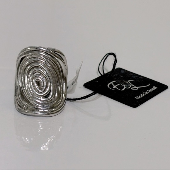 ✨ NWT E&L  Sterling Silver Swirl Ring size 9 - Picture 1 of 5